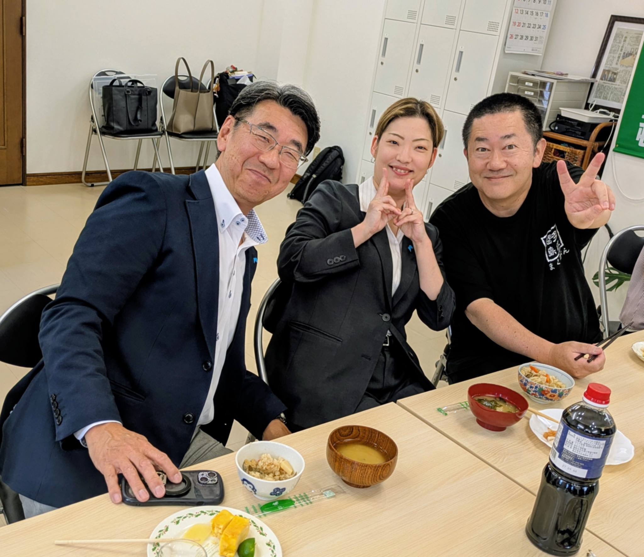 リカバリハウスいちご京都を視察した今野義隆・山下弥生・京都府断酒平安会西陣支部長の山本牧さん